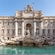 The Trevi Fountain, featuring a pool and marble statues, in Rome